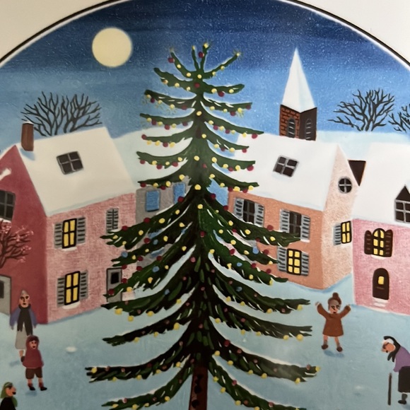 Signed Laplau Villeroy & Boch Trivet West German Tile Christmas Village - Picture 4 of 11